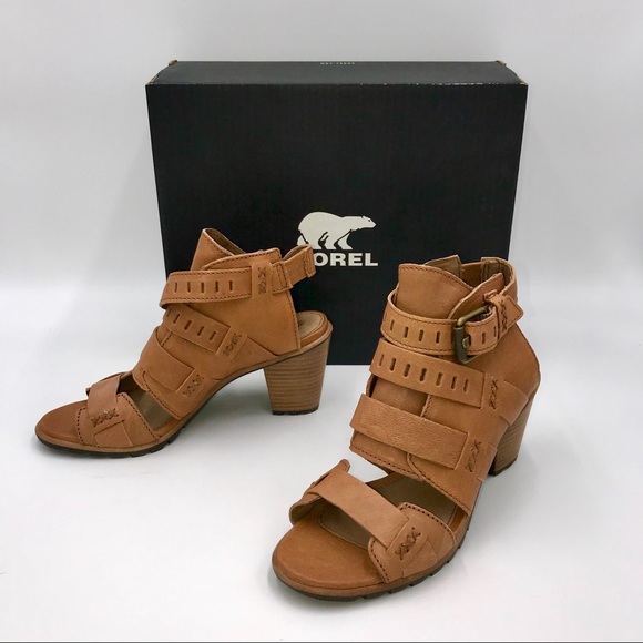 🆕 SOREL | Women Nadia Buckle Camel Brown Sandals - Picture 2 of 7